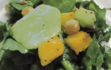 Summer Kale, Avocado, Mango and Chickpea Salad with Citrus Poppy Seed Vinaigrette