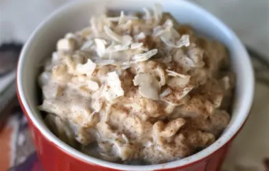 Sweet and satisfying oatmeal with a tropical twist of coconut and brown sugar.