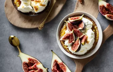 Sweet and Savory Combination: Fig Brulee with Creamy Burrata Cheese