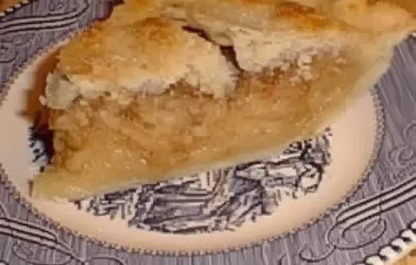 Sweet and savory mock apple pie recipe