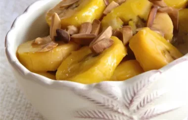 Sweet and savory plantains cooked in a butter rum sauce