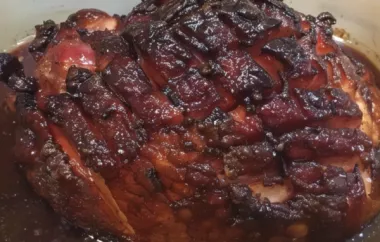 Sweet and savoury ham glazed with bourbon and brown sugar