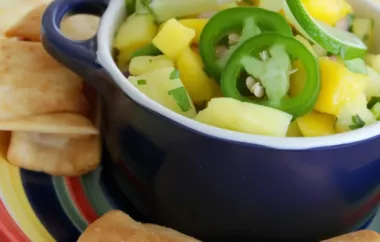 Sweet and spicy mango pineapple salsa