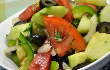 Sylvia's Easy Greek Salad - A Refreshing and Flavorful Dish