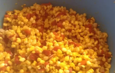 Tangy and savory red pepper and corn relish