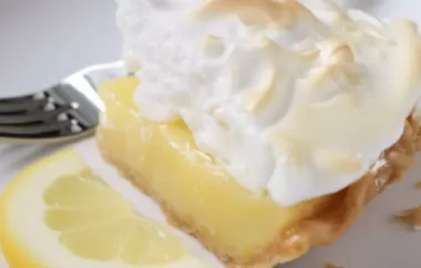 Tangy and Sweet: Grandma's Lemon Meringue Pie