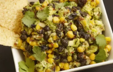 Tasty and Easy Corn and Black Bean Guacamole Recipe