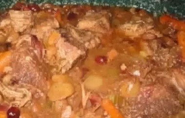 Tender and flavorful cranberry pot roast recipe