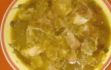 Tender and flavorful slow-cooked pork chile verde