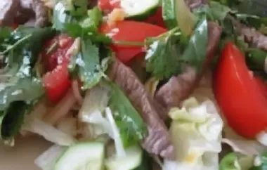 Thai Grilled Beef Salad - A Refreshing and Vibrant Dish Bursting with Flavors