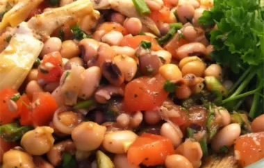 Three Bean and Artichoke Salad Recipe for the New Year Celebration