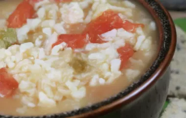 Tomato Chicken Rice Soup