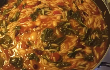 Tomato Orzo Soup with Kale