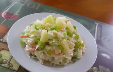 Tropical Pineapple Slaw with a Kick of Spicy Peanut Flavor