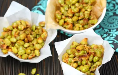 Try this delicious and healthy Crispy Baked Parmesan Garlic Edamame recipe!