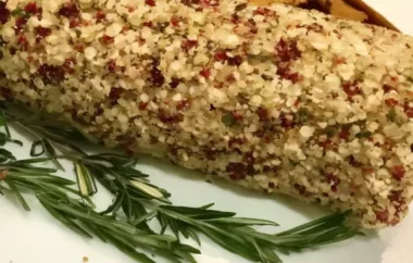 Vegan Cashew Cheese Rolled in Cranberries and Nuts