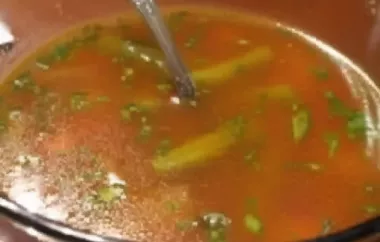 Veggie Soup with Basil Sauce