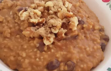 Warm and comforting slow cooker pumpkin oatmeal