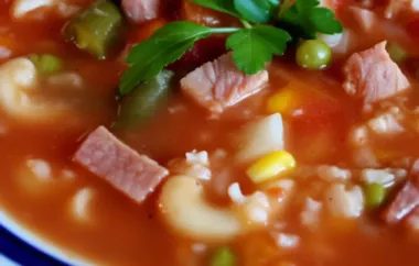 Warm up after the holidays with this comforting ham bone soup