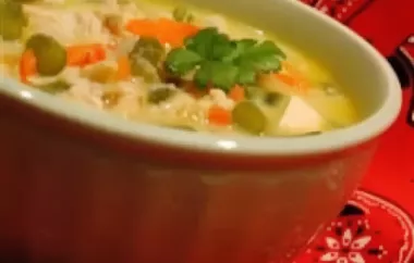 Warm up with this delicious and comforting creamy chicken vegetable chowder