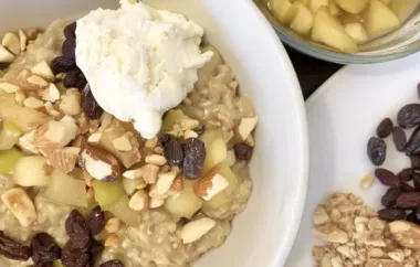 Warm up your morning with this delicious caramel apple oatmeal