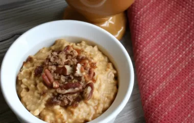 Warm up your morning with this delicious pumpkin spice oatmeal