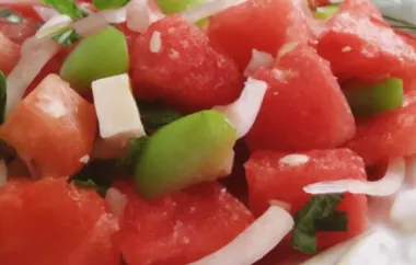 Watermelon and Tomato Feta Salad