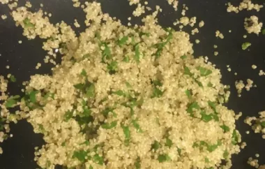 Zesty Quinoa: A Delicious and Nutritious Dish