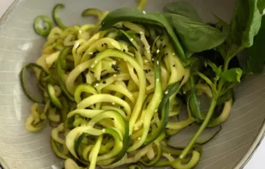 Zucchini Noodles with Basil, Lime and Ginger