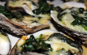 A flavorful and indulgent recipe for Rockin' Oysters Rockefeller that will impress your guests with its delicious combination of ingredients.