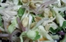 A fusion of Vietnamese and American flavors in a tasty chicken and cabbage salad