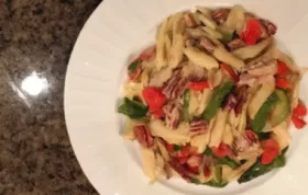 Asparagus Chicken and Pecan Pasta