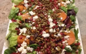 Autumn Salad with Roasted Butternut Squash, Pecans, and Cranberries