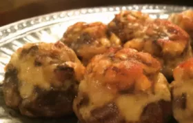 Bacon and Cheddar Stuffed Mushrooms