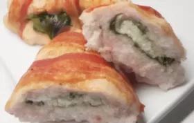 Bacon-Wrapped Turkey Breast Stuffed with Spinach and Feta