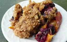 Blueberry and Peach Crisp