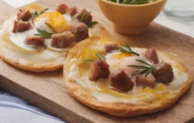 Breakfast Pizza with Sausage Potato and Cheese Sauce