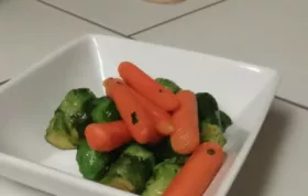 Brussels Sprouts and Baby Carrots Glazed with Brown Sugar and Pepper