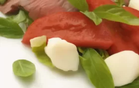 Caprese Salad with Grilled Flank Steak