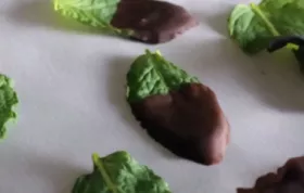 Chocolate-Covered Mint Leaves