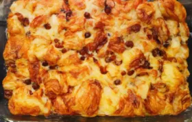 Chocolate Croissant Bread Pudding