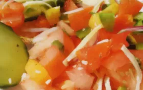 Colorful Tomato Salad with Rose Water Dressing
