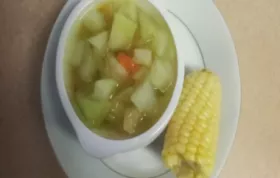 Corn and Chayote Squash Soup