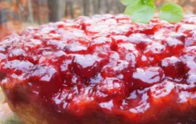 Cranberry Upside-Down Sour Cream Cake