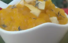 Creamy and comforting butternut squash and apple soup.