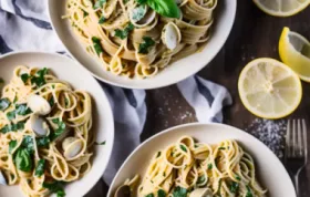 Creamy and flavorful pasta dish with a delicious white clam sauce