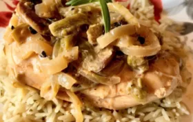 Creamy Hatch Chile and Mushroom Chicken Breasts