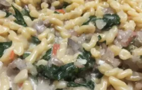 Creamy Kale and Pasta with Sweet Sausage