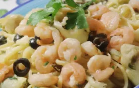 Creamy Linguine with Savory Artichokes and Succulent Shrimp