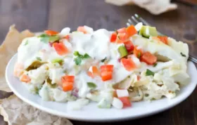 Creamy Salsa Verde Chicken Enchiladas